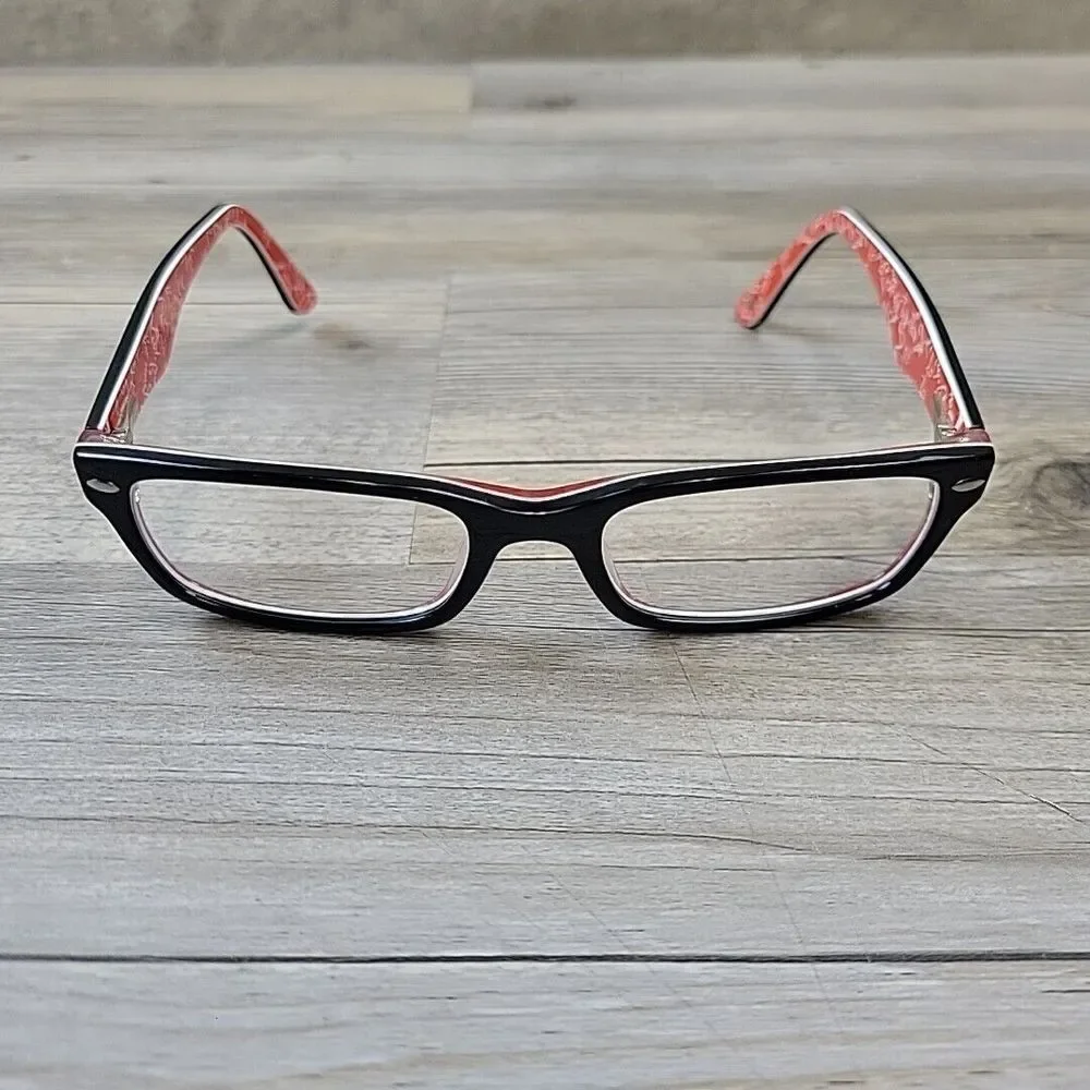 Ray-Ban Eyeglasses RB‎ 5206 2479 52-18 140 MM Black Red FRAMES ONLY